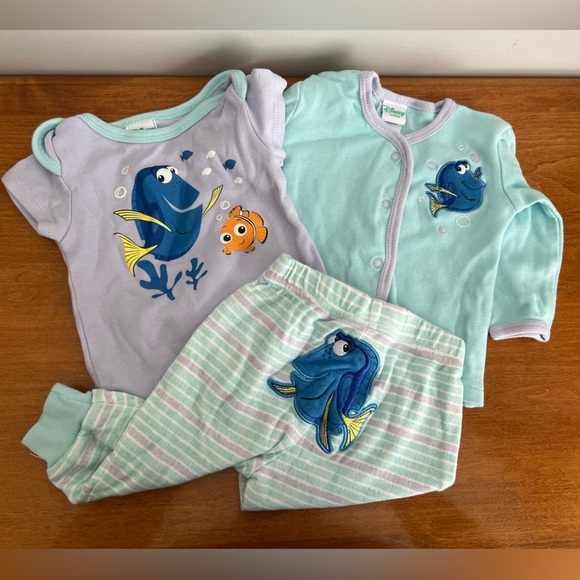 Disney Baby Dory & Nemo Matching Set 3M Baby Girl - Picture 1 of 10